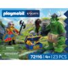 Playmobil - Jucarie de rol Trol si cavaler Leu cu comoara - PM72116