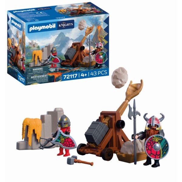 Playmobil - Jucarie de rol Catapulta cavalerilor Dragon - PM72117