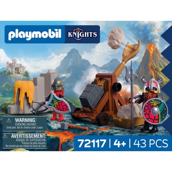 Playmobil - Jucarie de rol Catapulta cavalerilor Dragon - PM72117