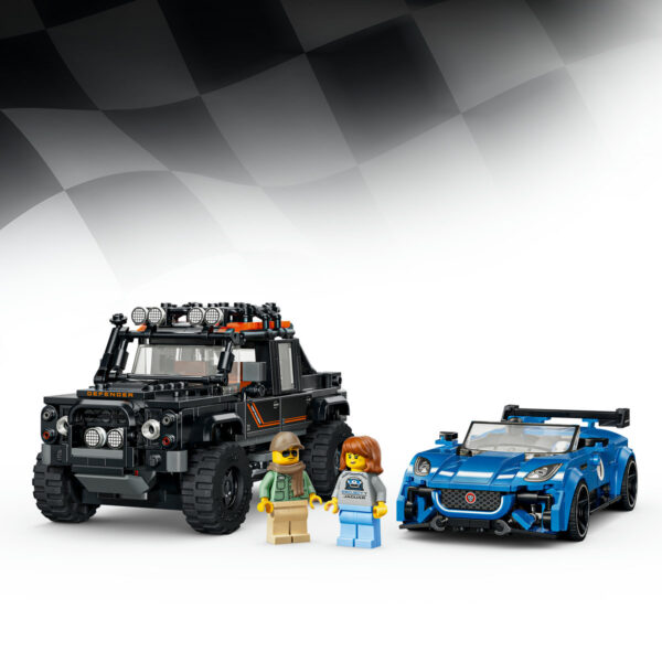 LEGO Speed Champions - Jaguar Project 7 și Land Rover Defender 77264, 740 piese