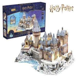 Cubic Fun - Puzzle 3D cu LED Harry Potter Castelul Hogwarts in zapada 202 piese - CU540312