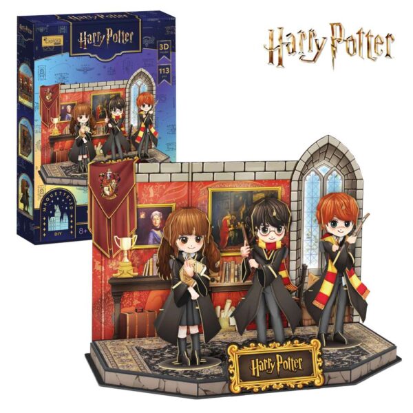 Cubic Fun - Puzzle 3D Harry Potter sala comuna Gryffindor 113 piese - CU540315