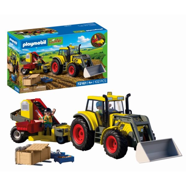 Playmobil - Jucarie de rol Tractor cu masina de recoltat cartofi - PM72161