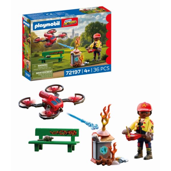 Playmobil - Jucarie de rol Drona de pompieri - PM72197