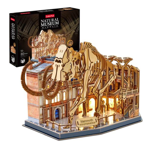 Cubic Fun - Puzzle 3D cu LED muzeul natural Mamut 463 piese - CUL547h