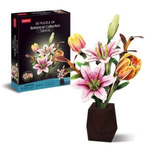 Cubic Fun - Ghiveci 3D cu crini si lalele 103 piese - CUP871h