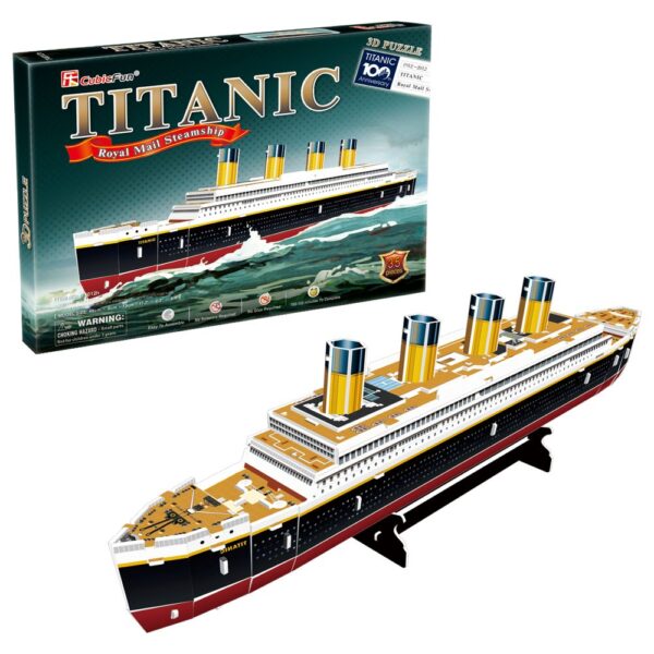 Cubic Fun - Puzzle 3D Nava mica Titanic 35 piese - CUT4012h